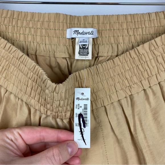 Madewell The Carley Wide-Leg Pants Softdrape Tan NWT - Picture 9 of 12